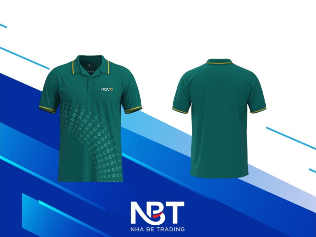 đồng phục áo thun polo thiết kế bởi NBT, mặt trước sau