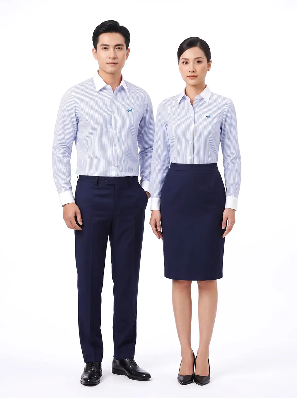 ÁO SƠ MI SỌC XANH PHỐI CỔ MÀU TRẮNG - thumbnail 5